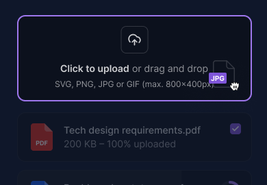 File Uploader component preview