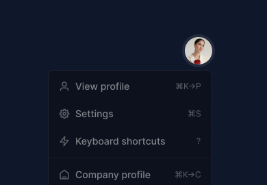 Menu component preview
