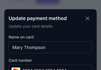 Modal component preview