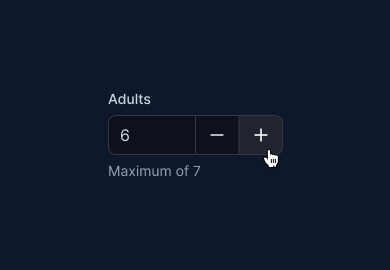 Number Input component preview