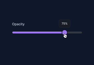Slider component preview