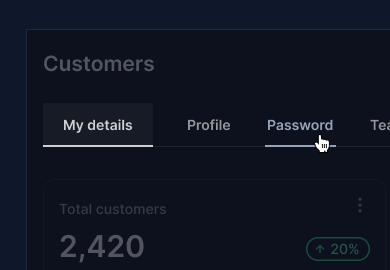 Tabs component preview