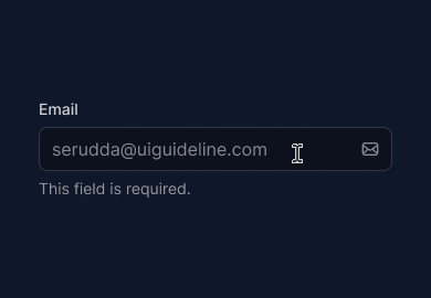 Text Input component preview